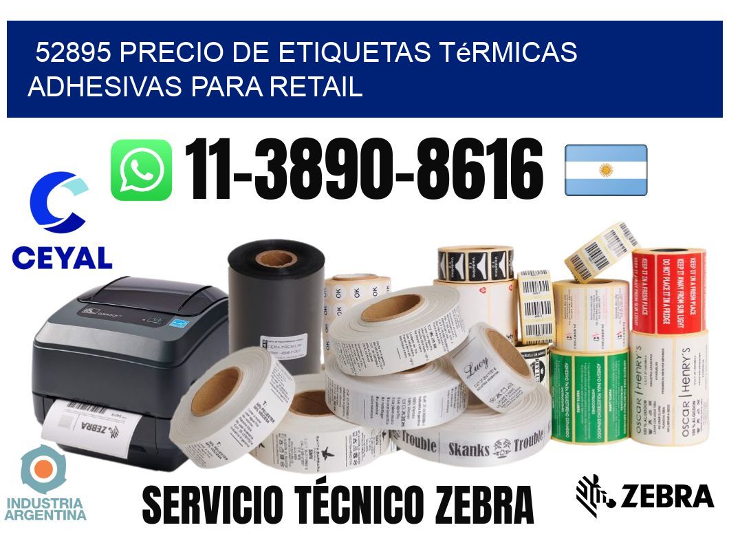52895 precio de etiquetas térmicas adhesivas para retail