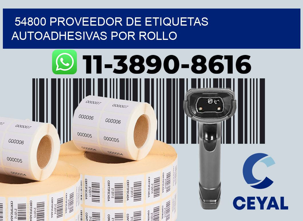 54800 proveedor de etiquetas autoadhesivas por rollo