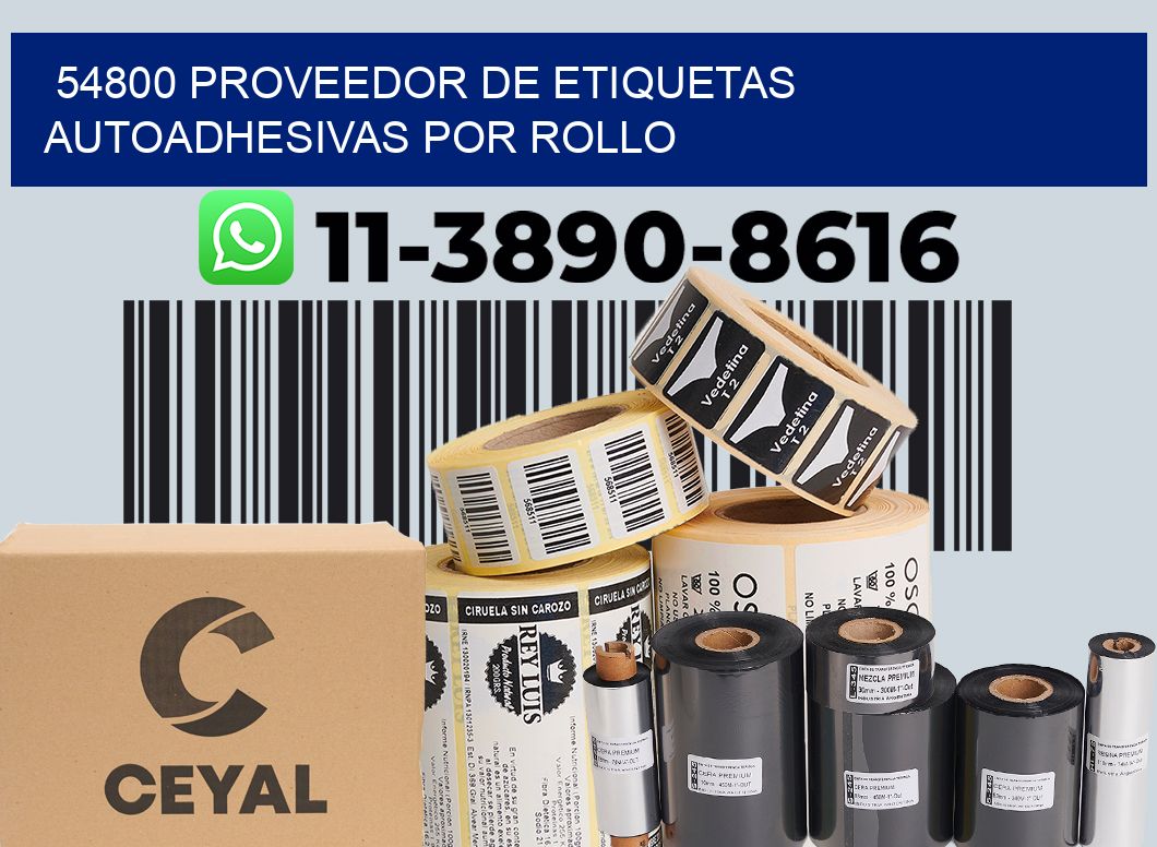 54800 proveedor de etiquetas autoadhesivas por rollo