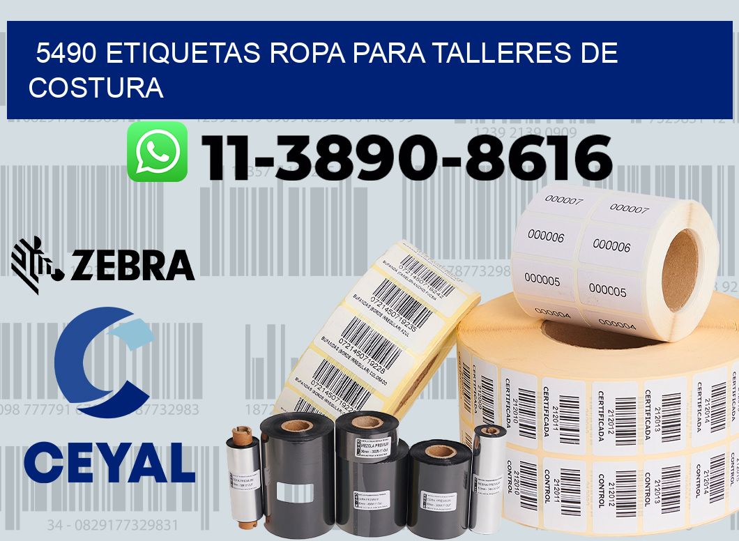 5490 Etiquetas ropa para talleres de costura
