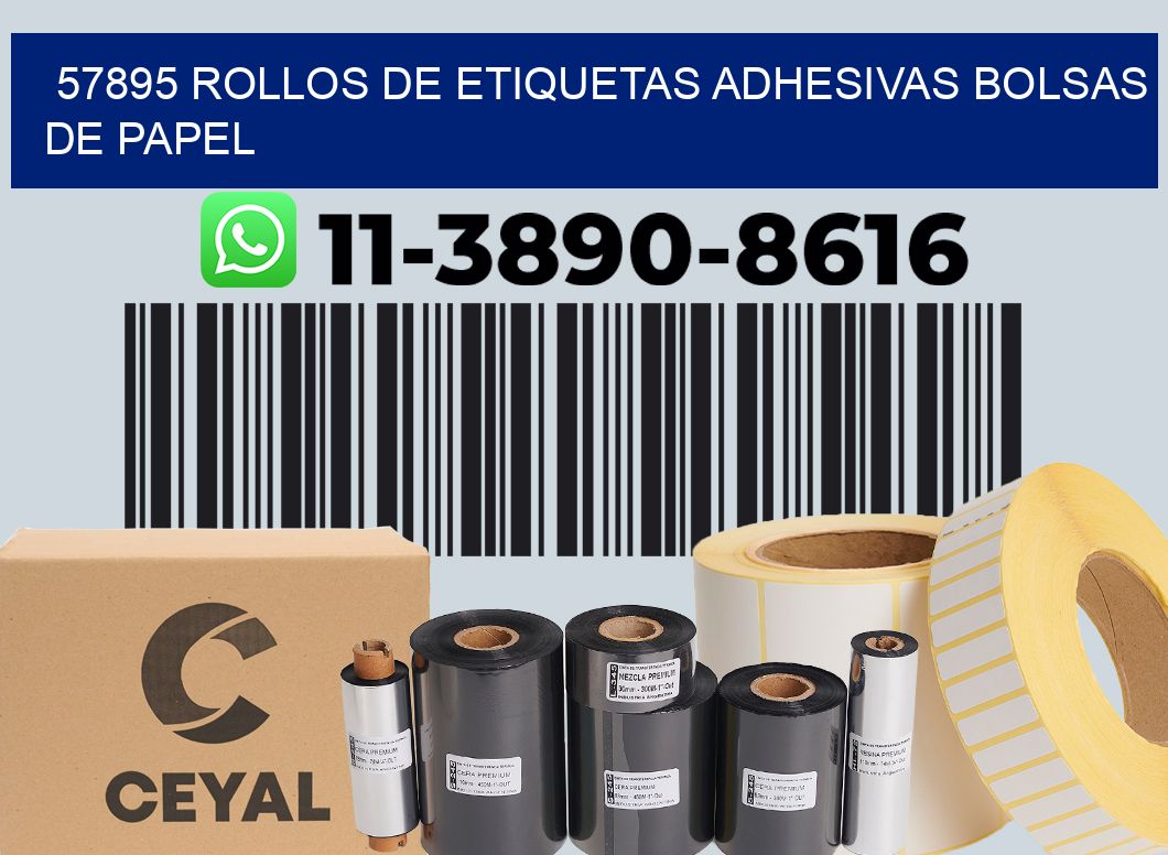57895 rollos de etiquetas adhesivas bolsas de papel
