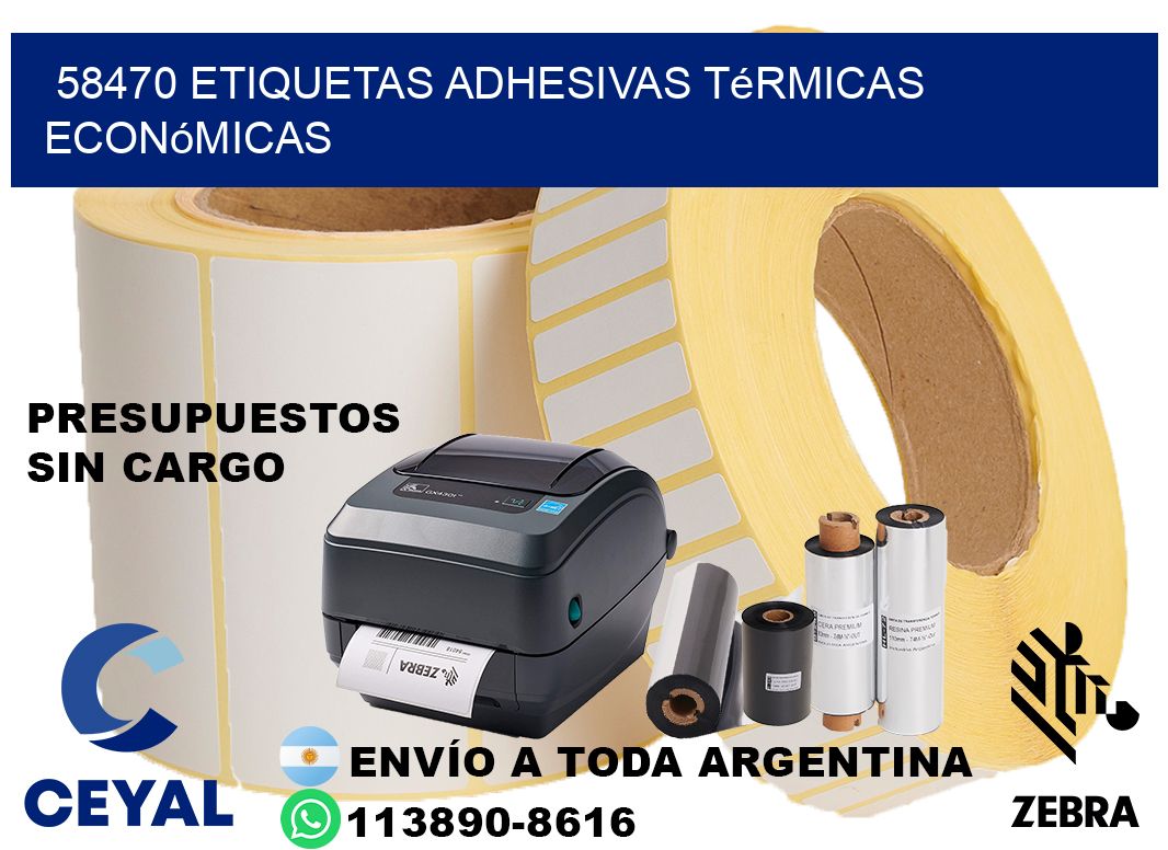 58470 etiquetas adhesivas térmicas económicas