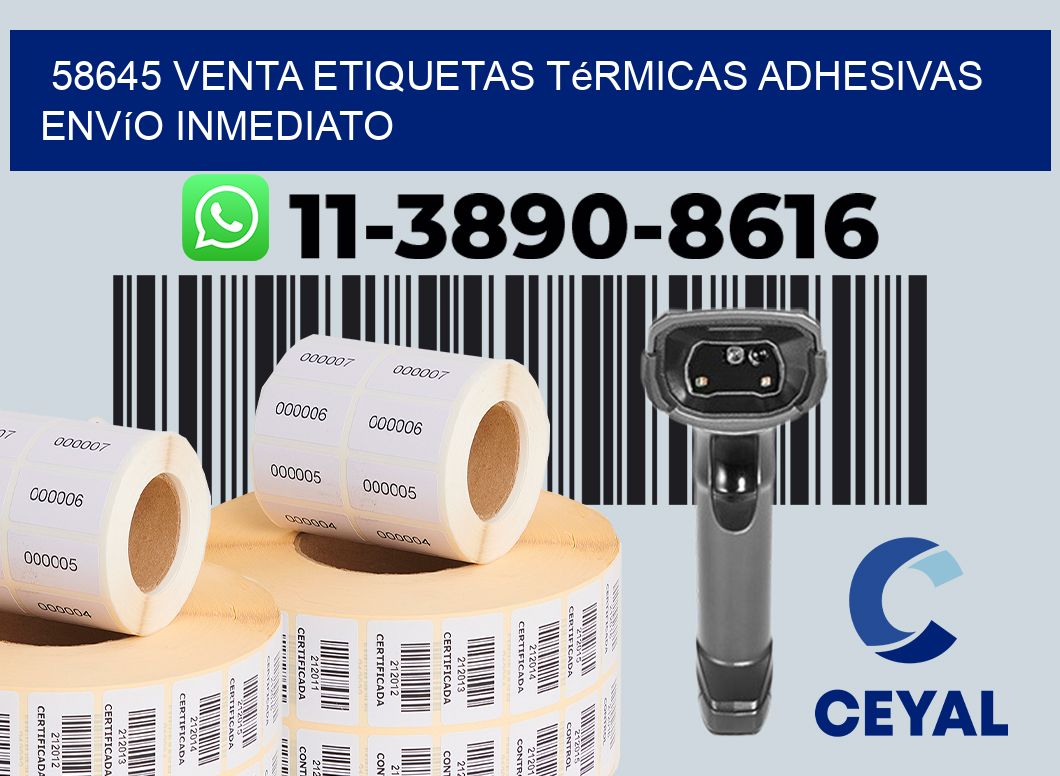 58645 venta etiquetas térmicas adhesivas envío inmediato