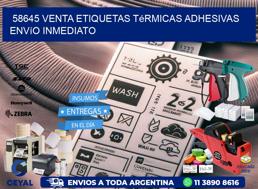 58645 venta etiquetas térmicas adhesivas envío inmediato