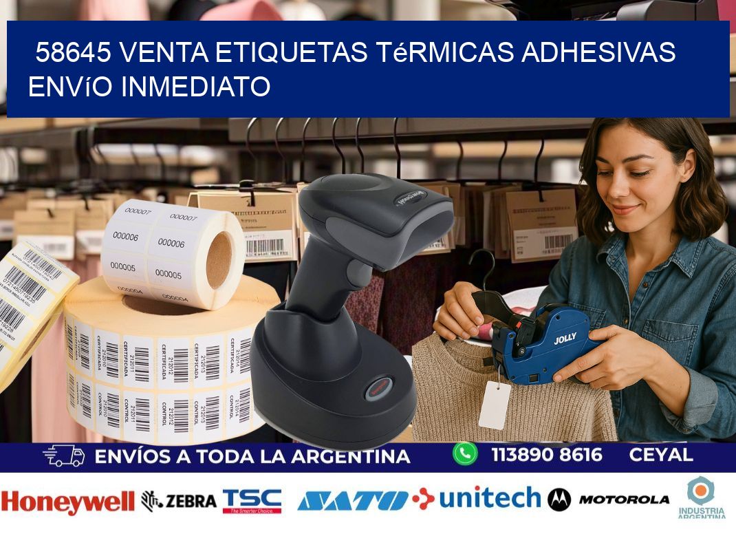 58645 venta etiquetas térmicas adhesivas envío inmediato