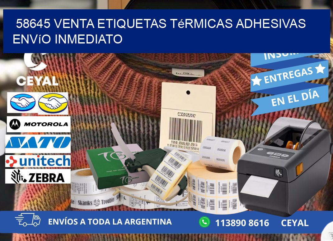 58645 venta etiquetas térmicas adhesivas envío inmediato