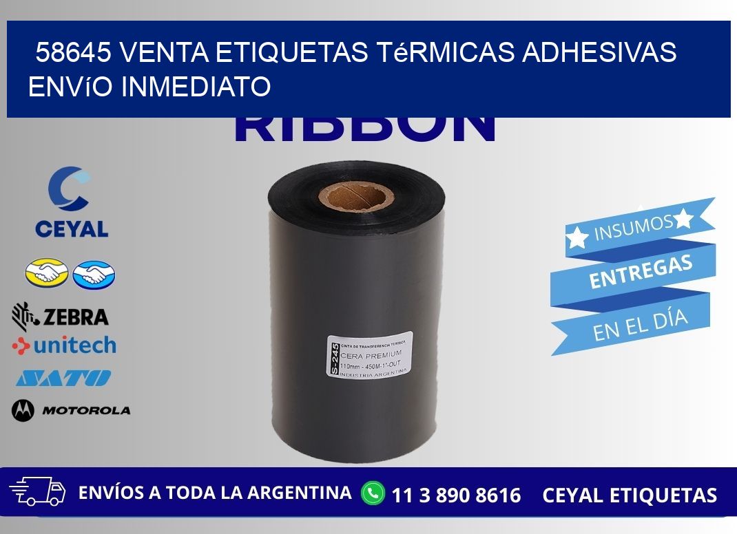 58645 venta etiquetas térmicas adhesivas envío inmediato