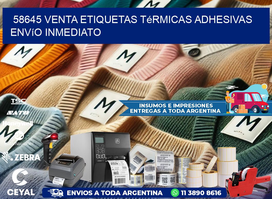 58645 venta etiquetas térmicas adhesivas envío inmediato