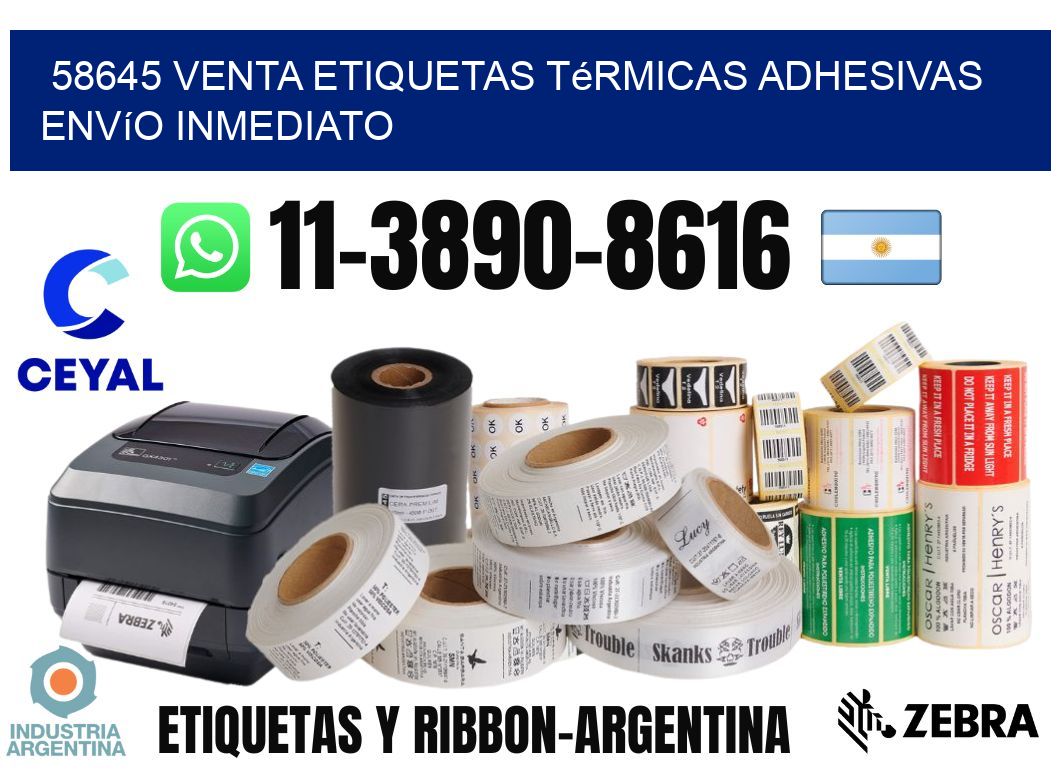 58645 venta etiquetas térmicas adhesivas envío inmediato
