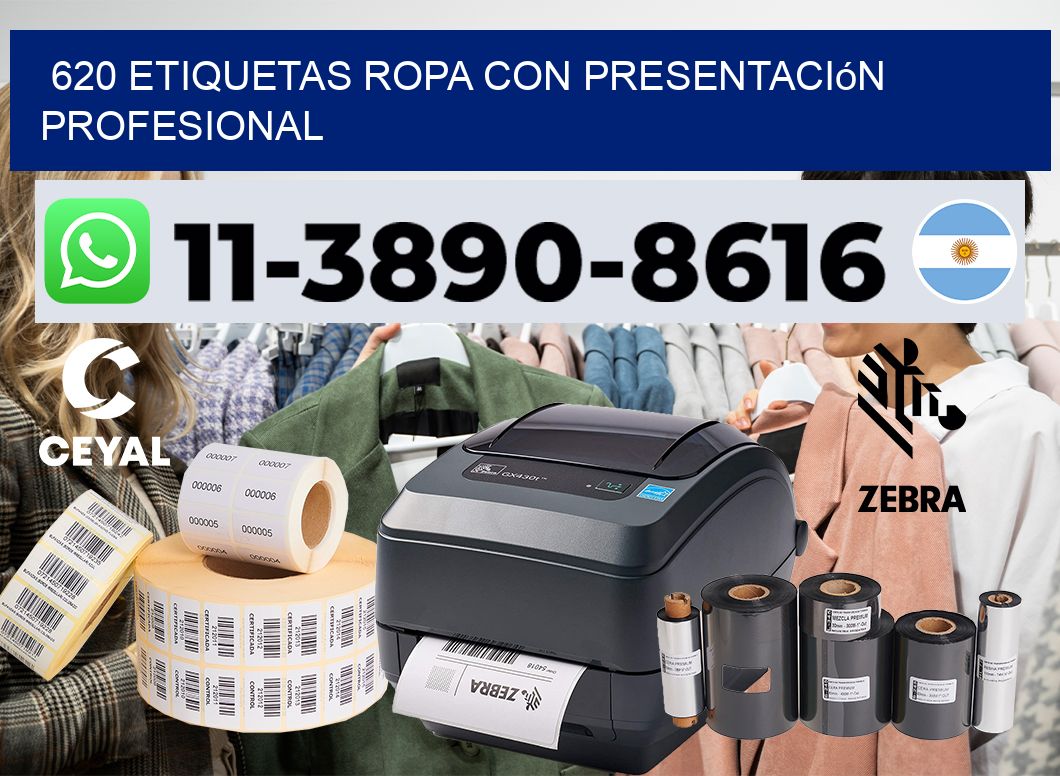 620 Etiquetas ropa con presentación profesional