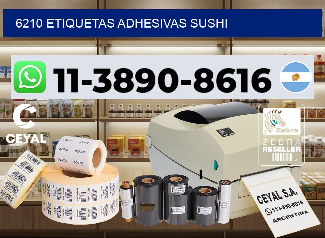 6210 etiquetas adhesivas sushi