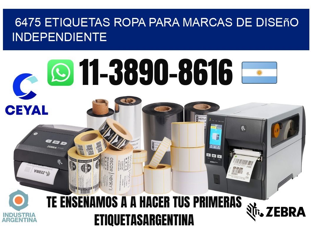 6475 Etiquetas ropa para marcas de diseño independiente
