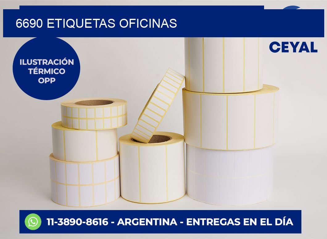 6690 etiquetas oficinas