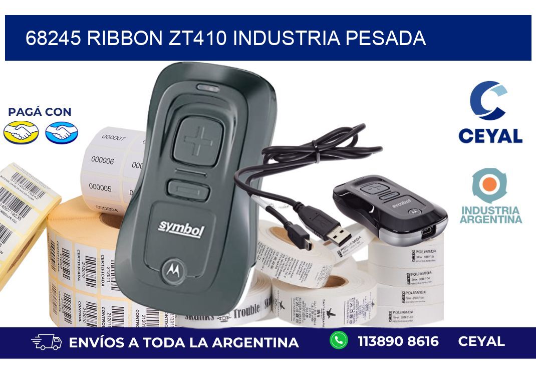 68245 ribbon zt410 industria pesada