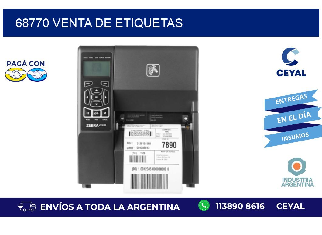 68770 venta de etiquetas