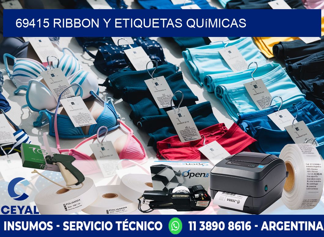 69415 ribbon y etiquetas químicas