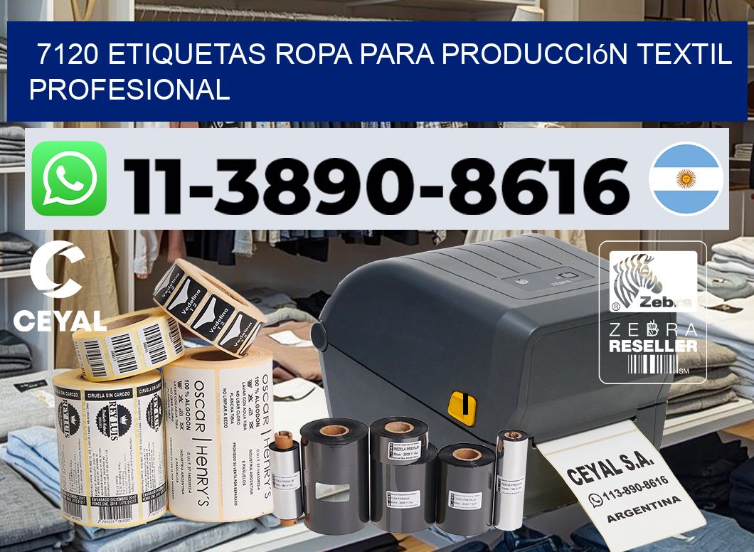 7120 Etiquetas ropa para producción textil profesional