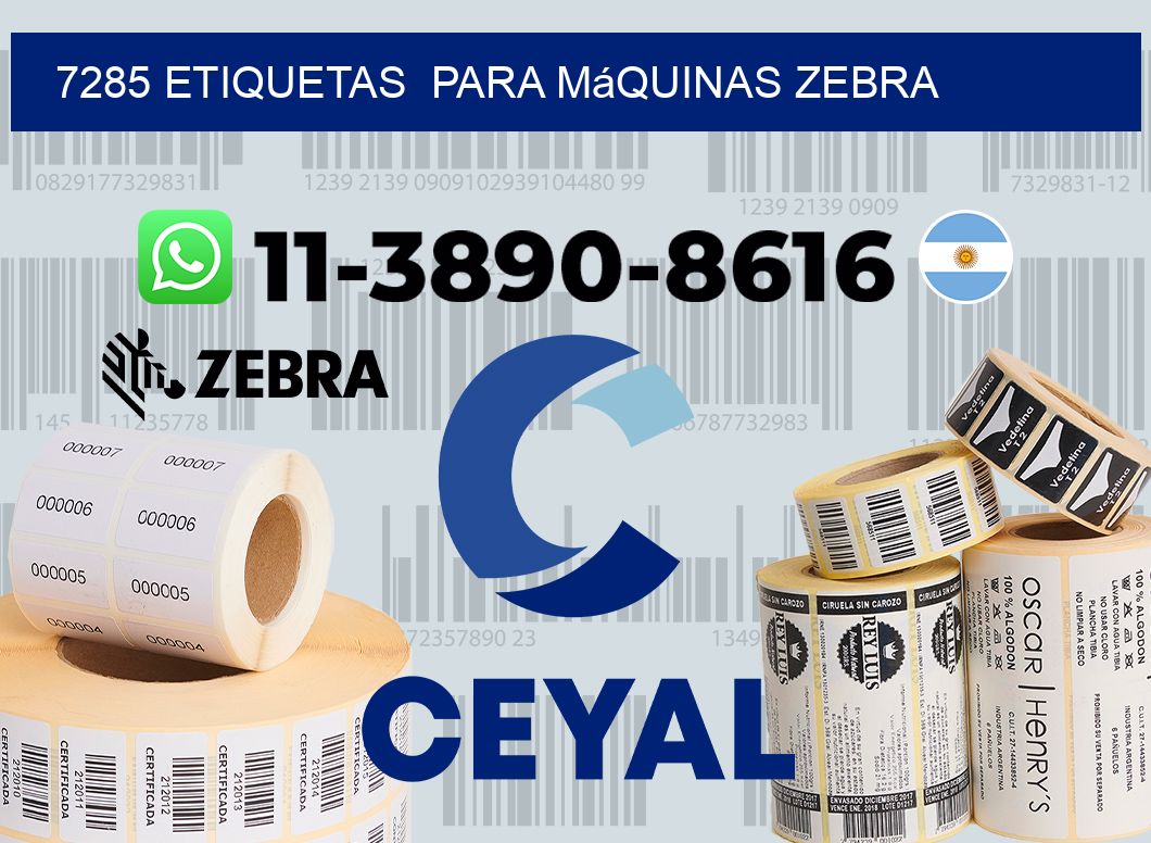 7285 etiquetas para máquinas Zebra