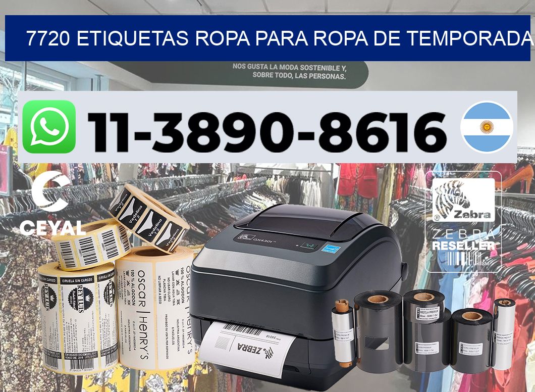 7720 Etiquetas ropa para ropa de temporada