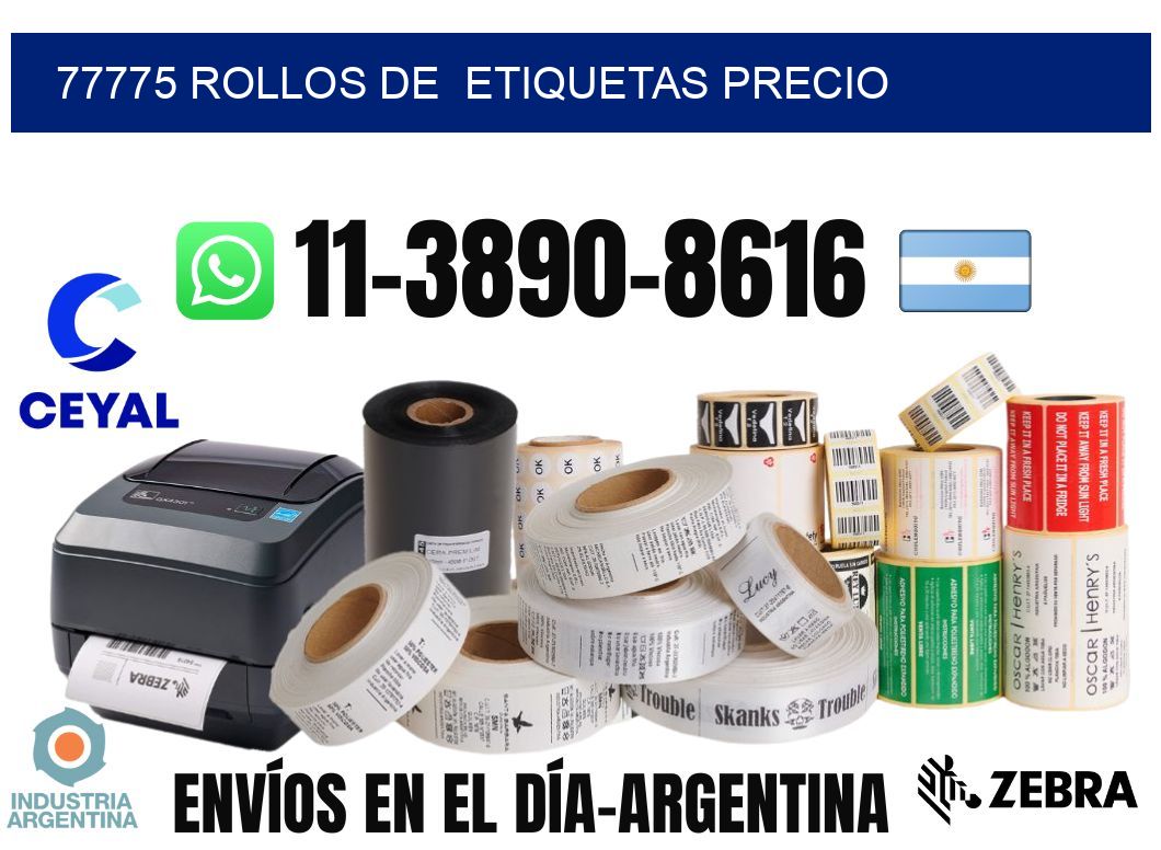 77775 rollos de  etiquetas precio