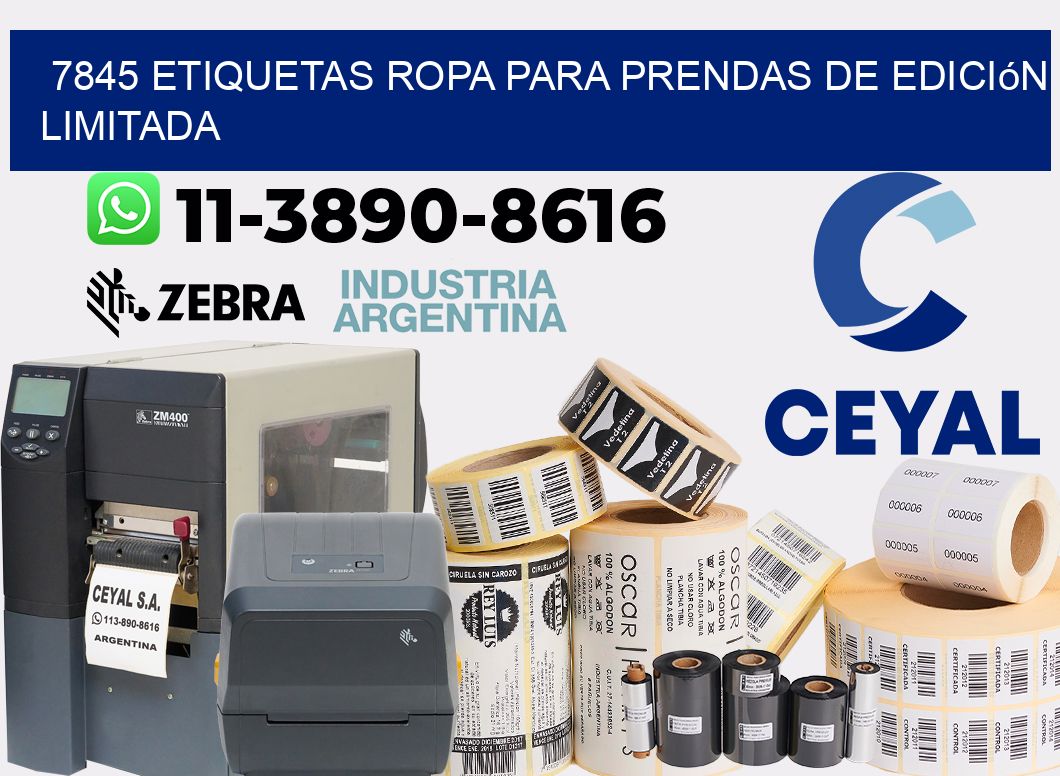 7845 Etiquetas ropa para prendas de edición limitada