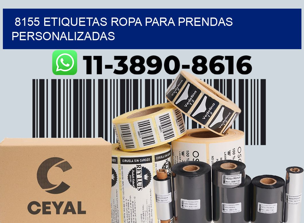 8155 Etiquetas ropa para prendas personalizadas