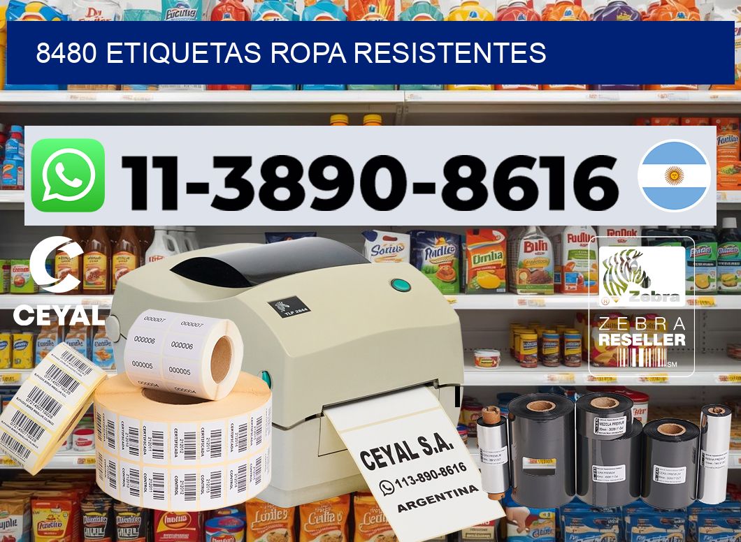 8480 Etiquetas ropa resistentes