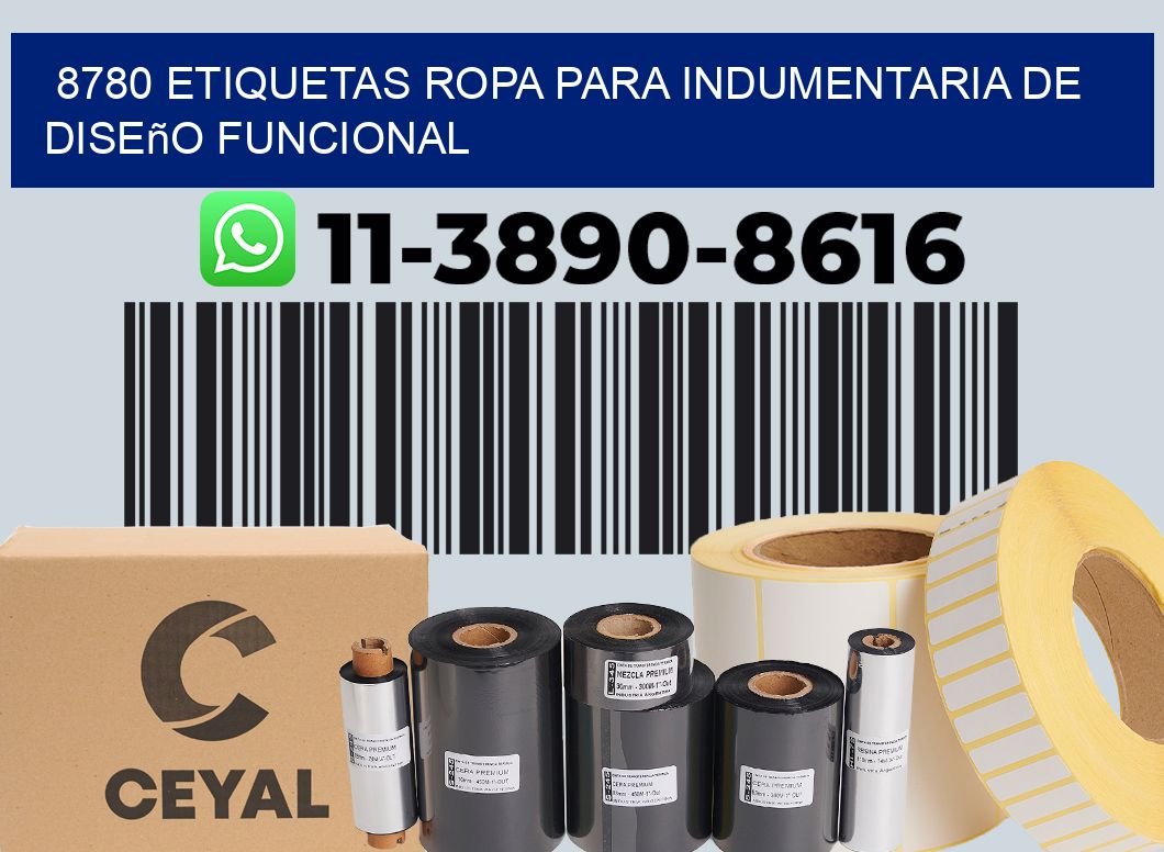 8780 Etiquetas ropa para indumentaria de diseño funcional