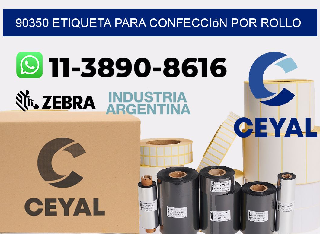 90350 etiqueta para confección por rollo