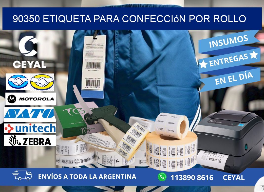 90350 etiqueta para confección por rollo