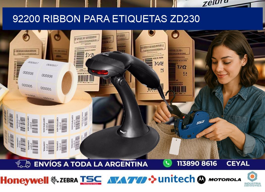 92200 ribbon para etiquetas zd230