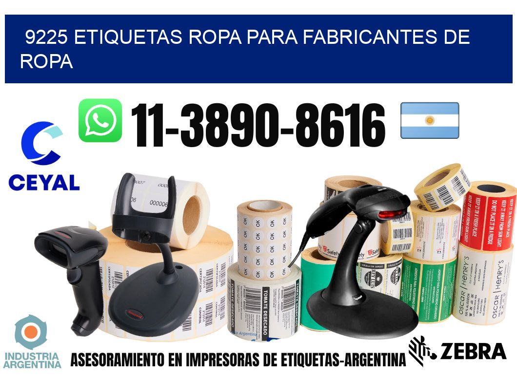 9225 Etiquetas ropa para fabricantes de ropa