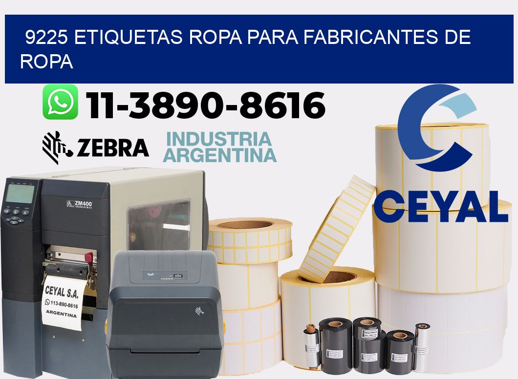9225 Etiquetas ropa para fabricantes de ropa