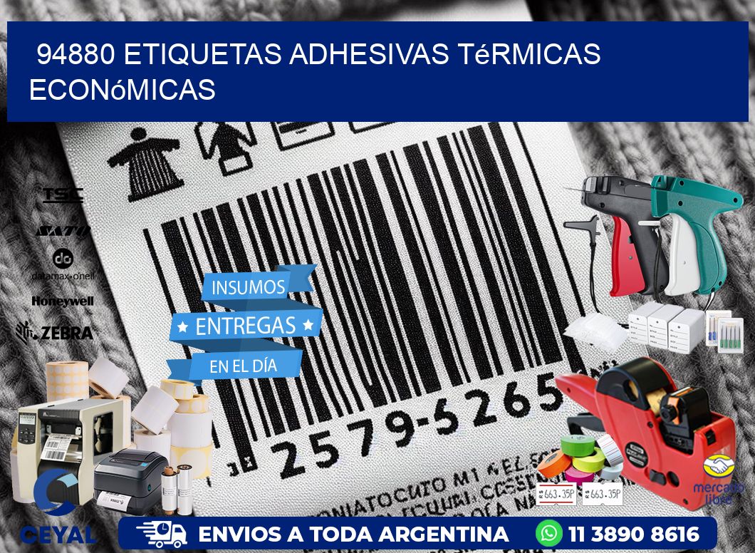 94880 etiquetas adhesivas térmicas económicas