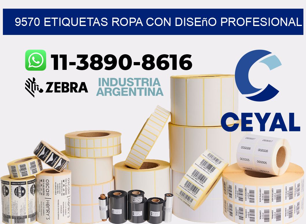 9570 Etiquetas ropa con diseño profesional