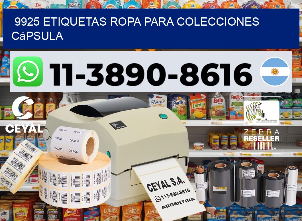 9925 Etiquetas ropa para colecciones cápsula