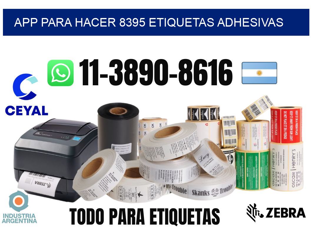 App para hacer 8395 etiquetas adhesivas