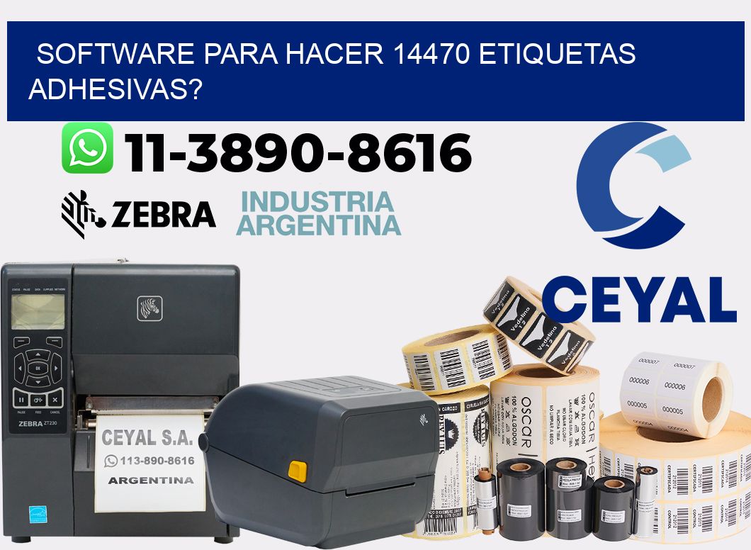Software para hacer 14470 etiquetas adhesivas?