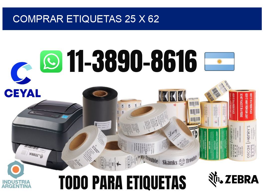 comprar etiquetas 25 x 62