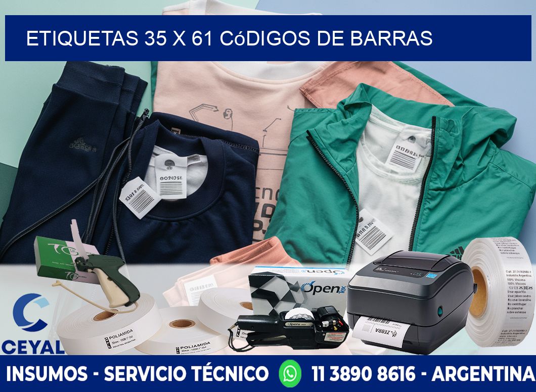 etiquetas 35 x 61 códigos de barras