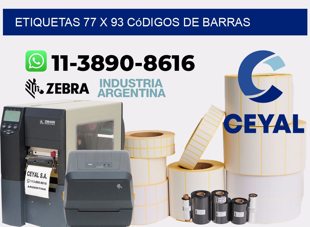 etiquetas 77 x 93 códigos de barras