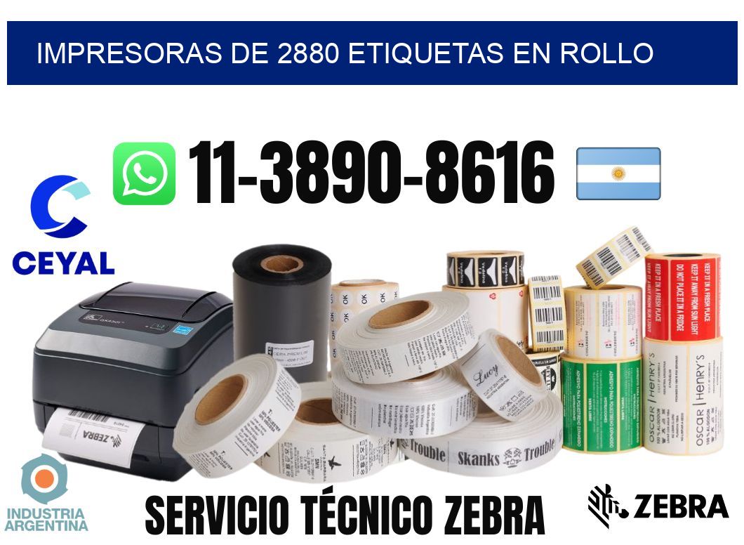 impresoras de 2880 etiquetas en rollo