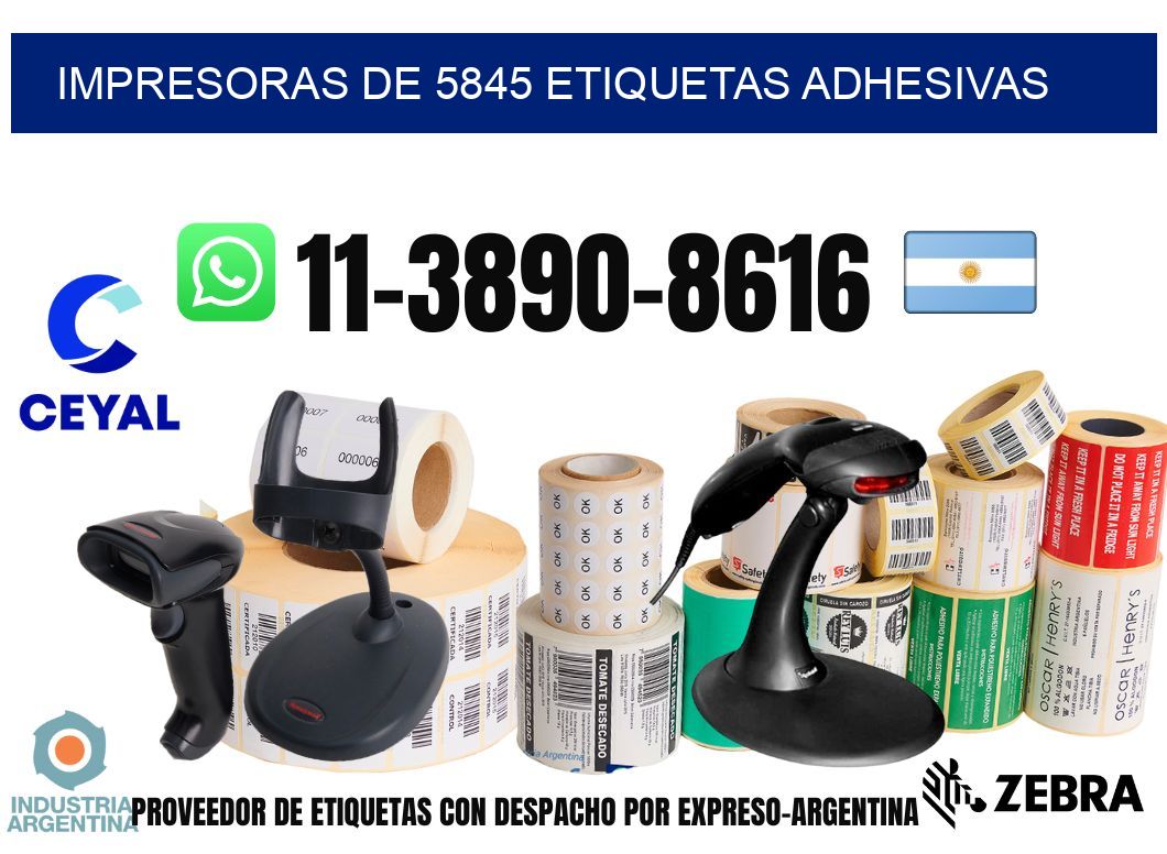 impresoras de 5845 etiquetas adhesivas