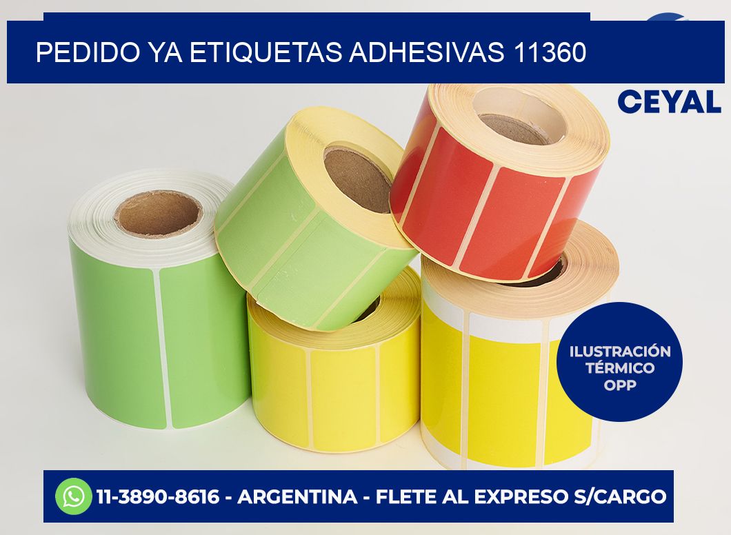 pedido ya etiquetas adhesivas 11360