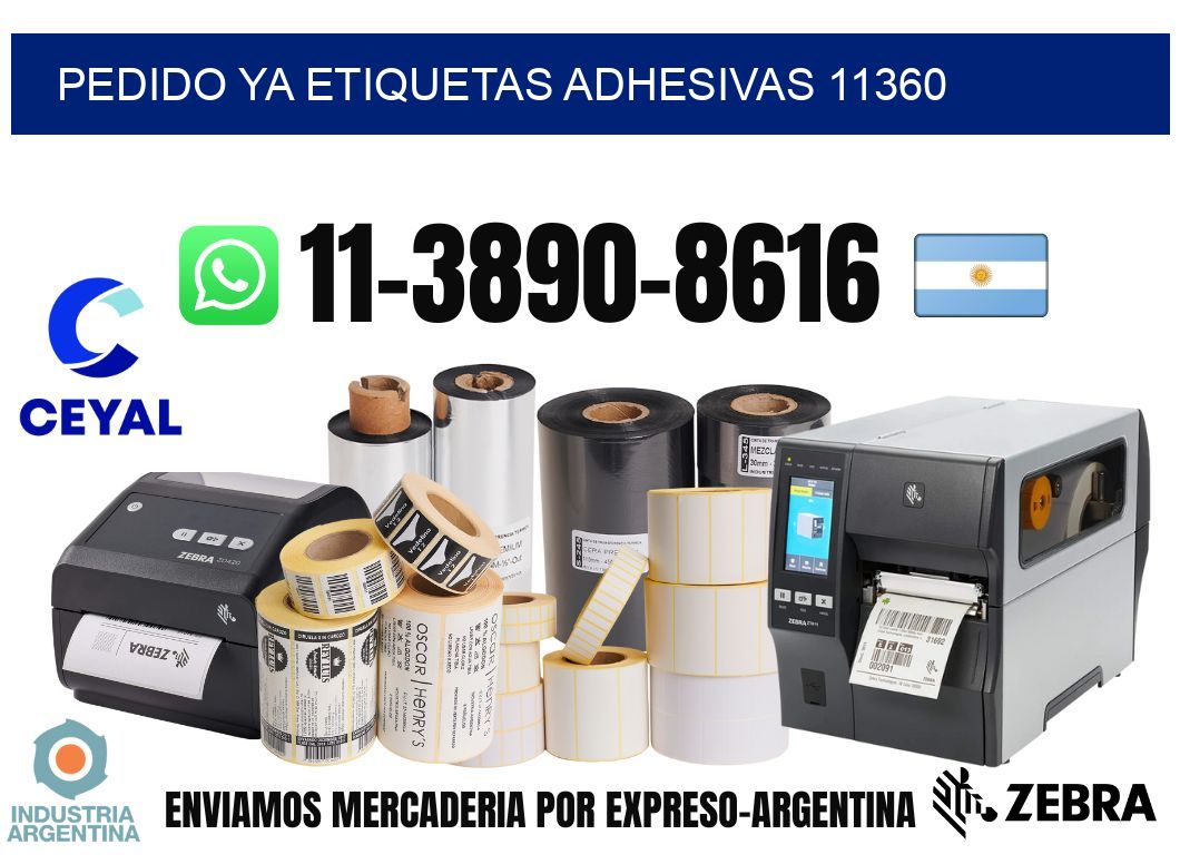 pedido ya etiquetas adhesivas 11360