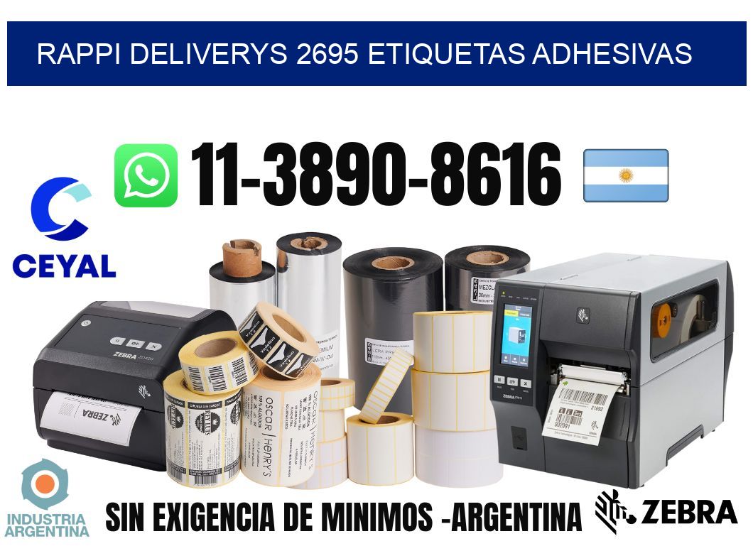 rappi deliverys 2695 etiquetas adhesivas