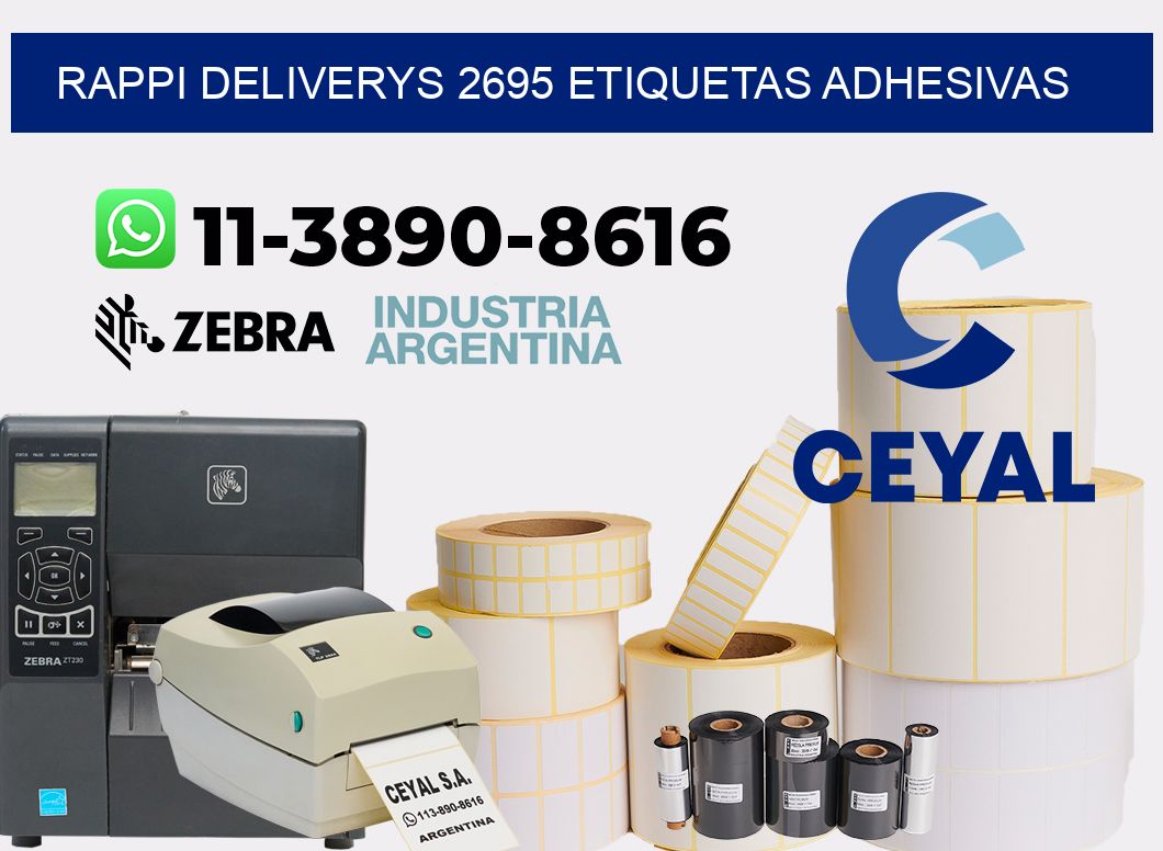 rappi deliverys 2695 etiquetas adhesivas
