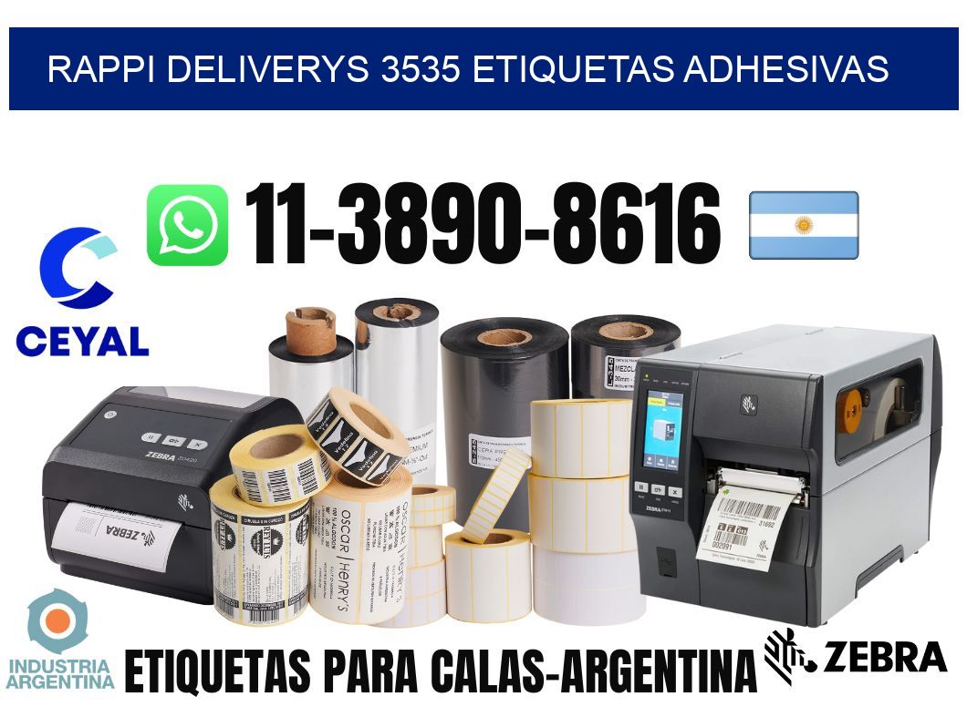 rappi deliverys 3535 etiquetas adhesivas