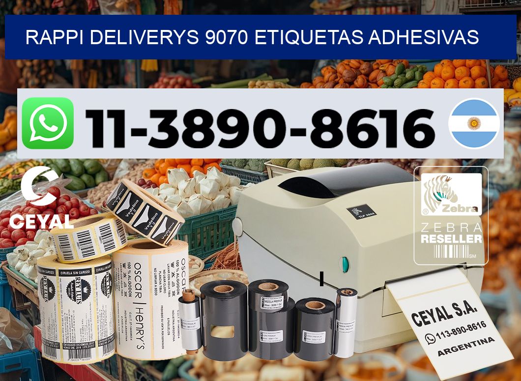 rappi deliverys 9070 etiquetas adhesivas
