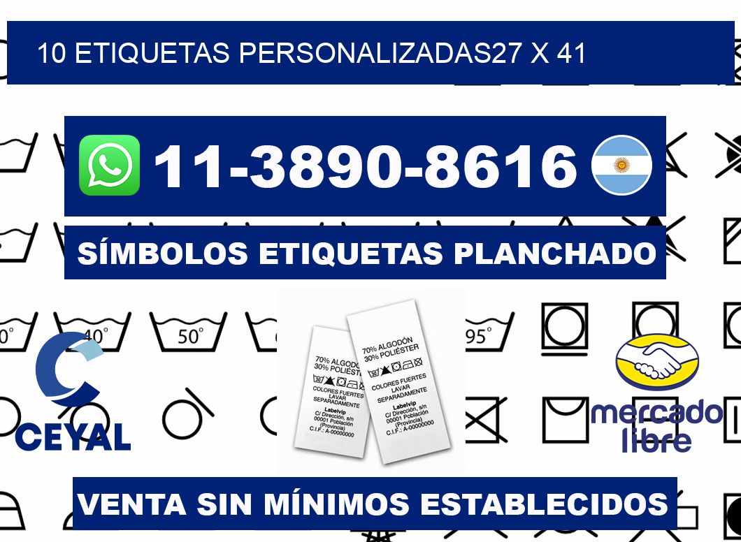 10 ETIQUETAS PERSONALIZADAS27 x 41